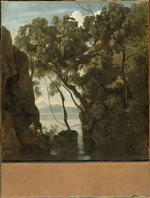 Het Nemi-meer - Jean-Baptiste Camille Corot