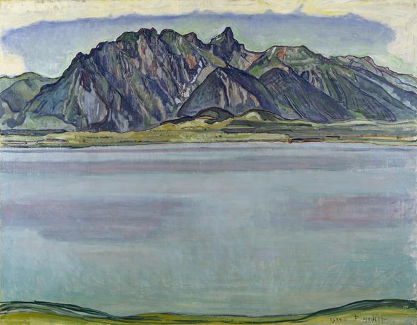 Het Thunermeer en de bergen van de Stockhorn - Ferdinand Hodler
