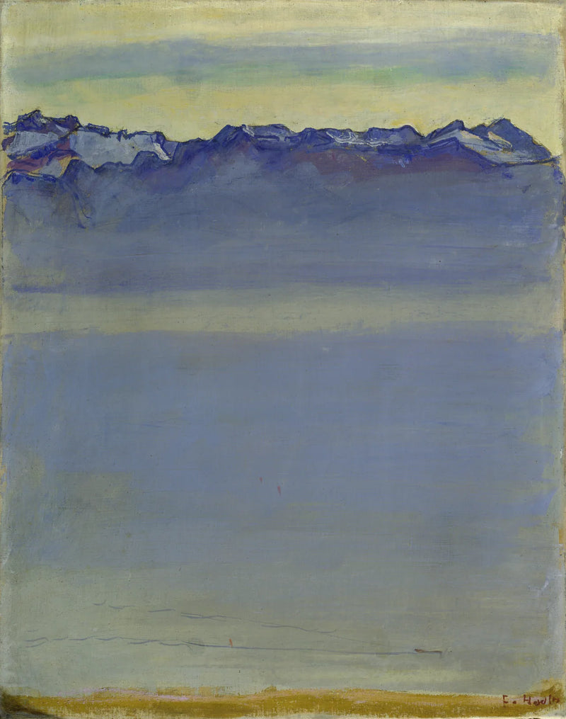 Het Meer van Genève met de Savoyaardse Alpen - Ferdinand Hodler