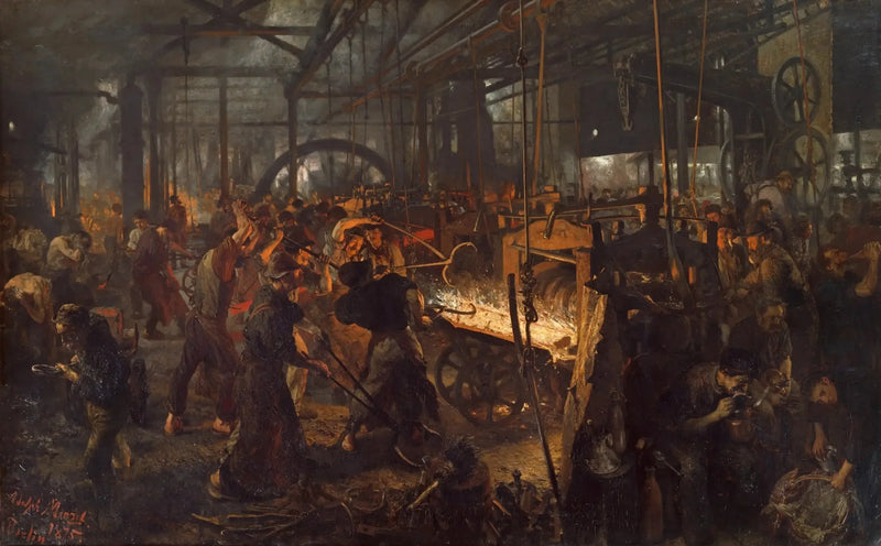 Het ijzeren laminatorij - Adolph von Menzel