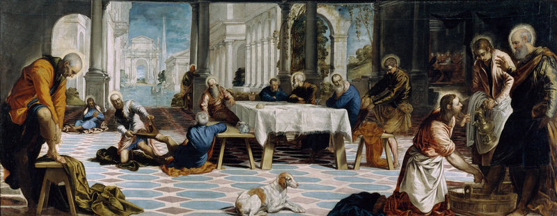 De voetbad - Jacopo Tintoretto