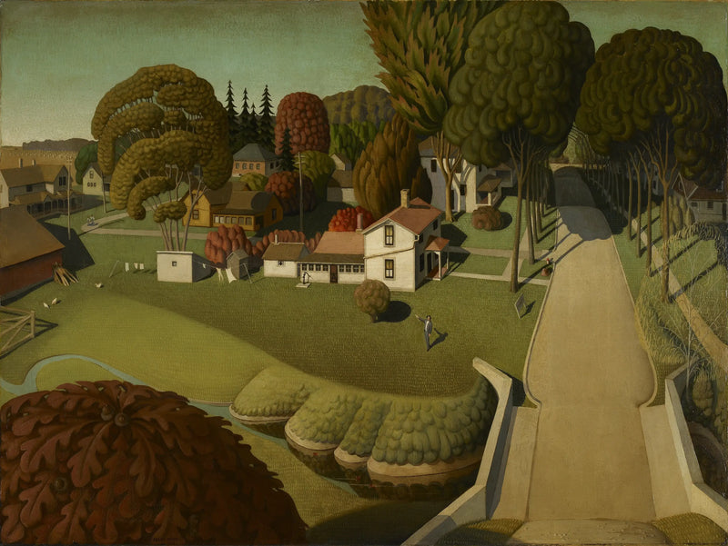 De geboorteplaats van Herbert Hoover, West Branch, Iowa - Grant Wood

Source:
Le lieu de naissance d'Herbert Hoover, West Branch, Iowa - Grant Wood