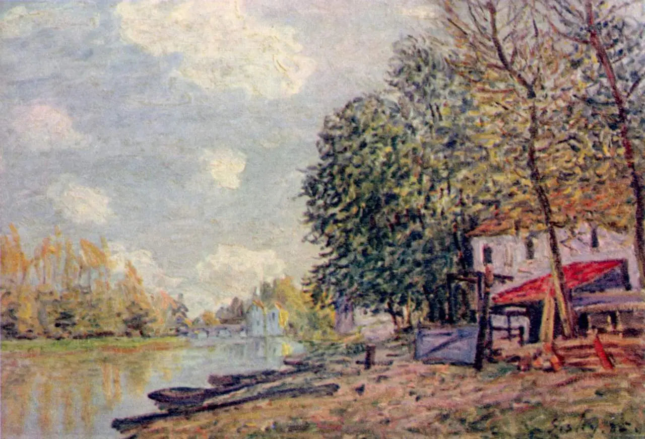 Le Loing à Moret - Alfred Sisley image 1 tableau peint à l’huile sur toile