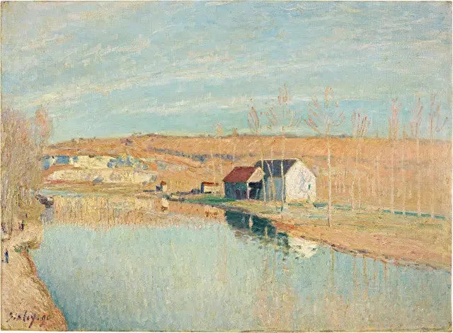 De Loing en de heuvels van Saint-Nicaise - Maartse Zon - Alfred Sisley