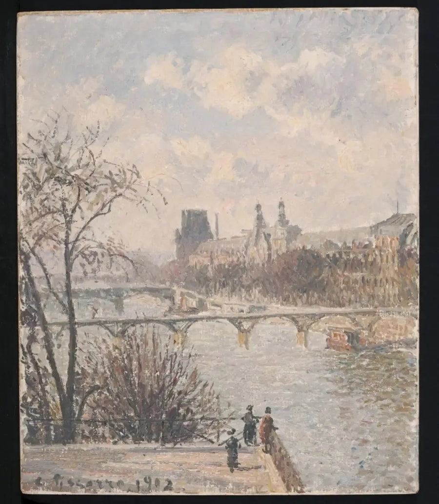 De Louvre, ochtend - Camille Pissarro