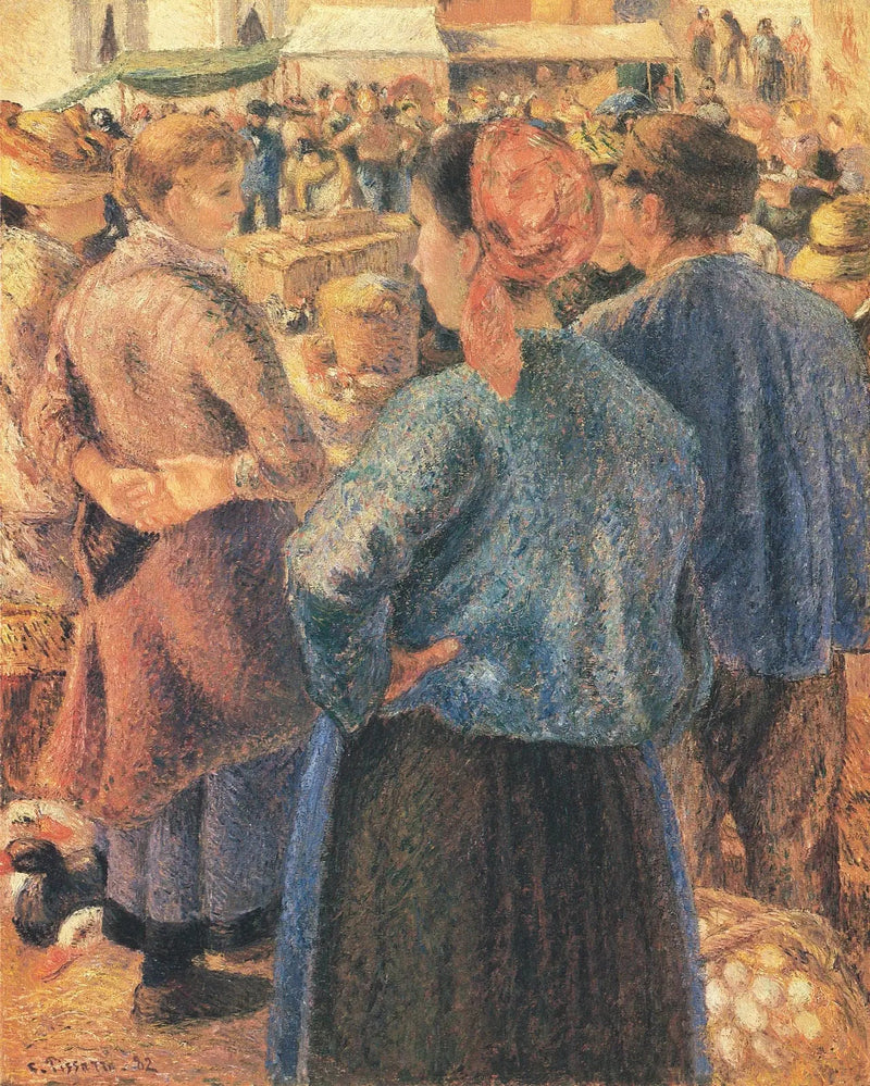 De Varkensmarkt, Pontoise - Camille Pissarro