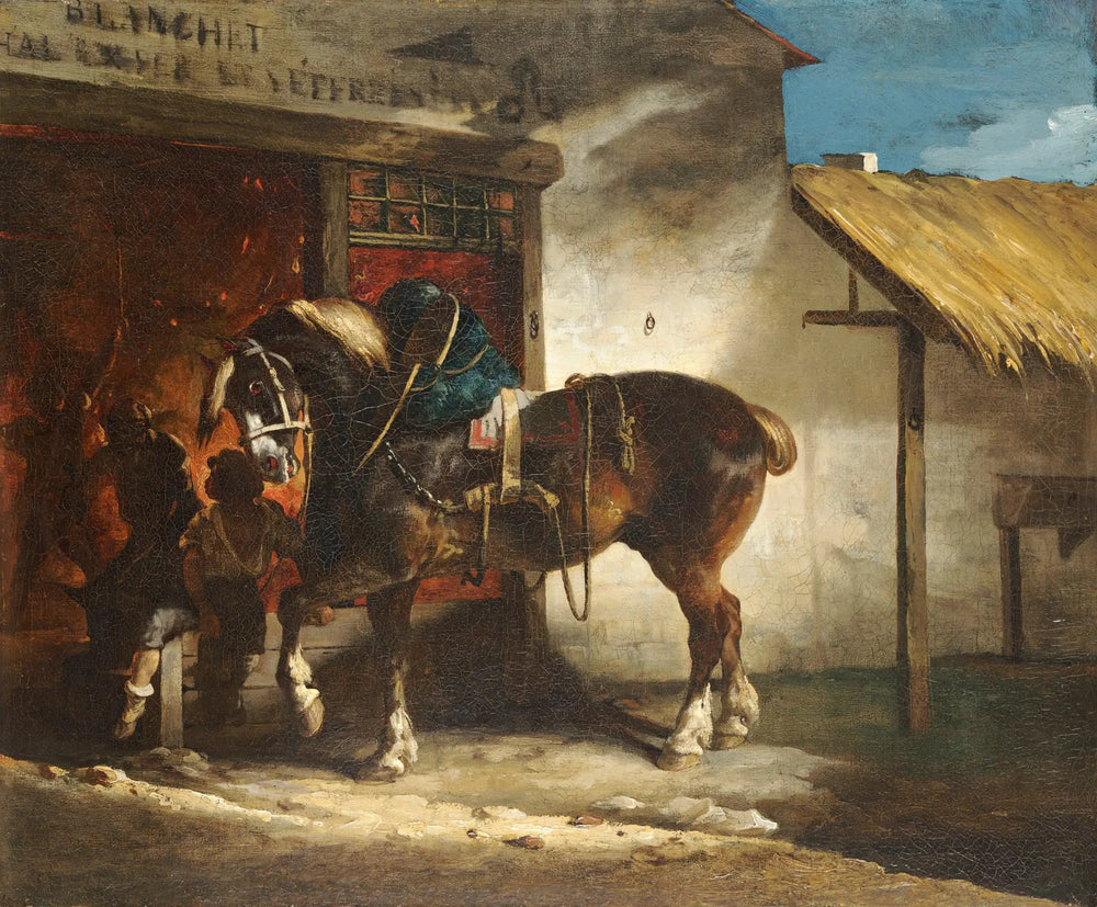 Reproduction du tableau « Le maréchal-ferrant - Théodore Géricault » par Alpha Reproduction en peinture à l’huile