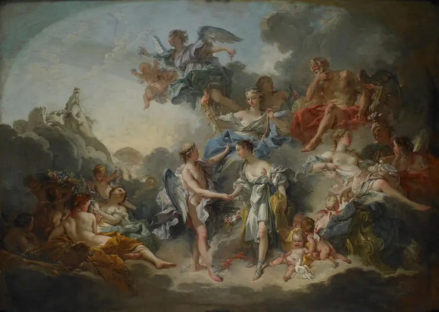 Het Huwelijk van de Liefde en Psyché - François Boucher