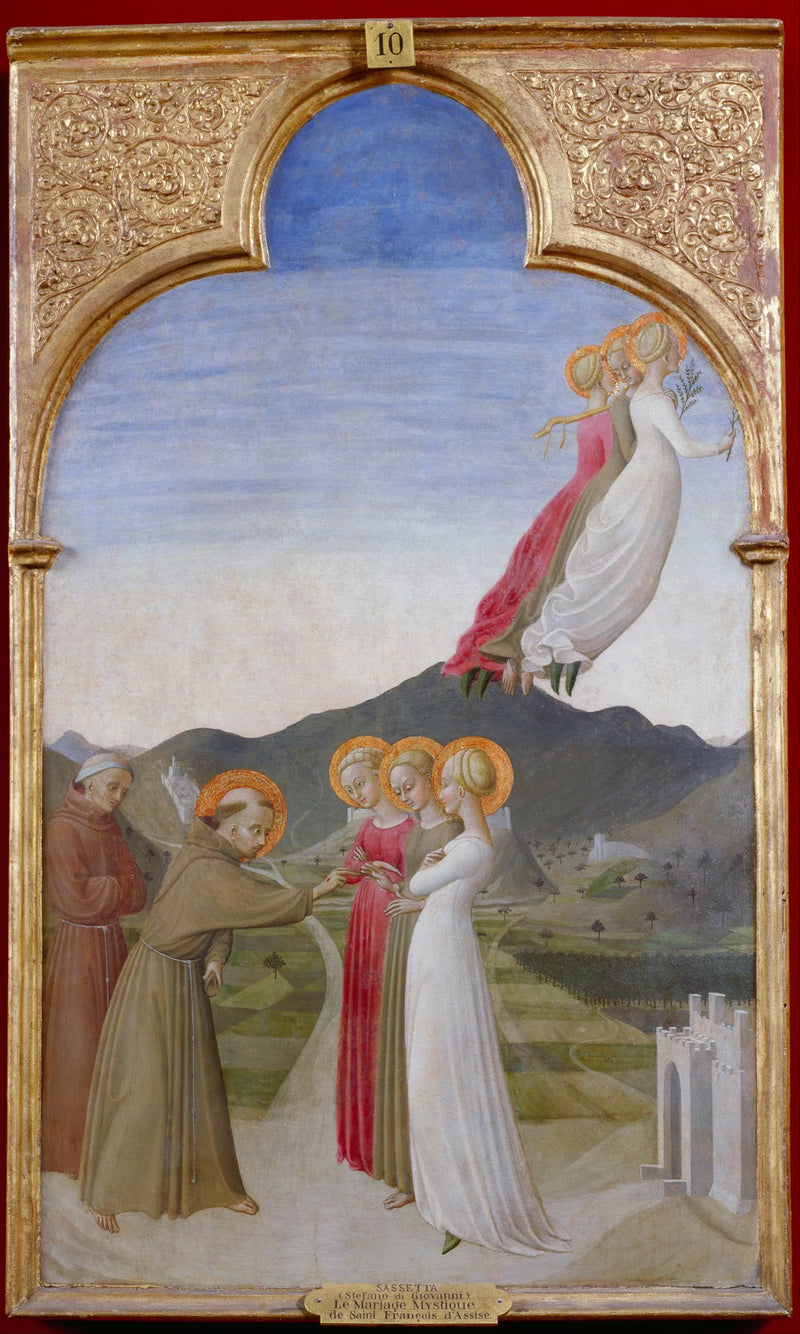 Het Mystieke Huwelijk van Sint Franciscus van Assisi - Stefano di Giovanni (Sassetta)