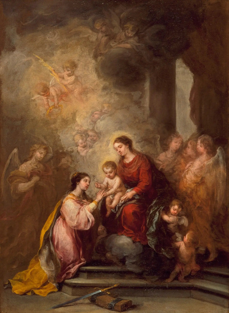De mystieke bruiloft van Sint-Catharina - Bartolomé Esteban Murillo

Source:
Le mariage mystique de sainte Catherine - Bartolomé Esteban Murillo