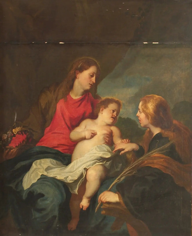 De mystieke huwelijksceremonie van Sint-Catharina van Alexandrië - Antoine van Dyck

Source:
Le mariage mystique de sainte Catherine d'Alexandrie - Antoine van Dyck