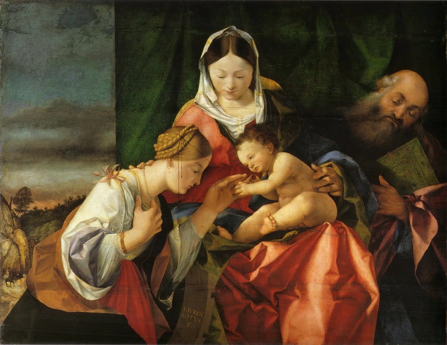 De mystieke bruiloft van Sint-Catharina - Lorenzo Lotto