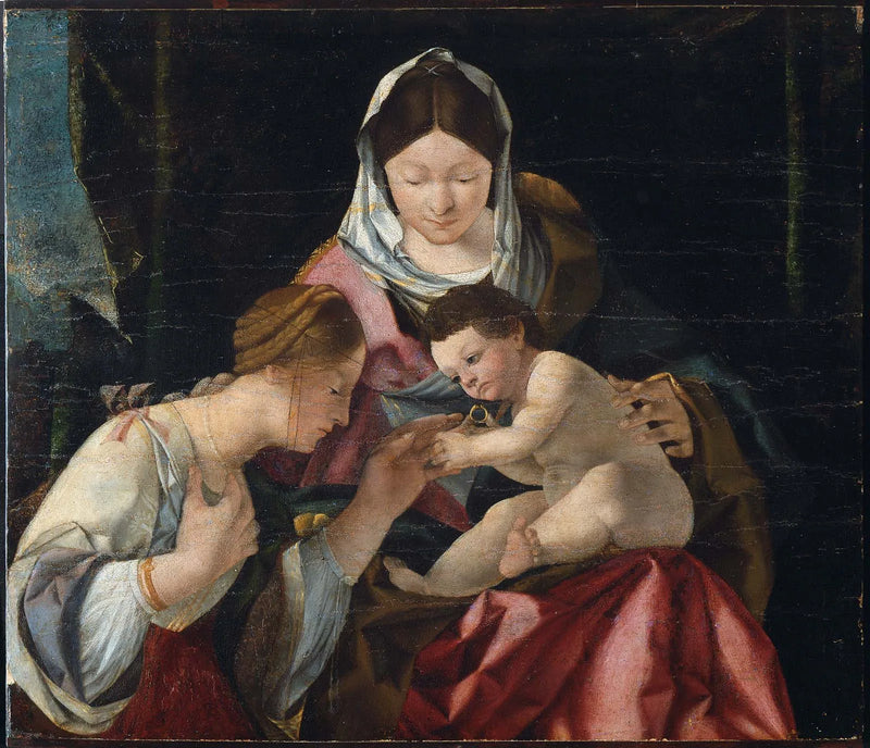 De mystieke bruiloft van Sint-Catharina - Lorenzo Lotto
