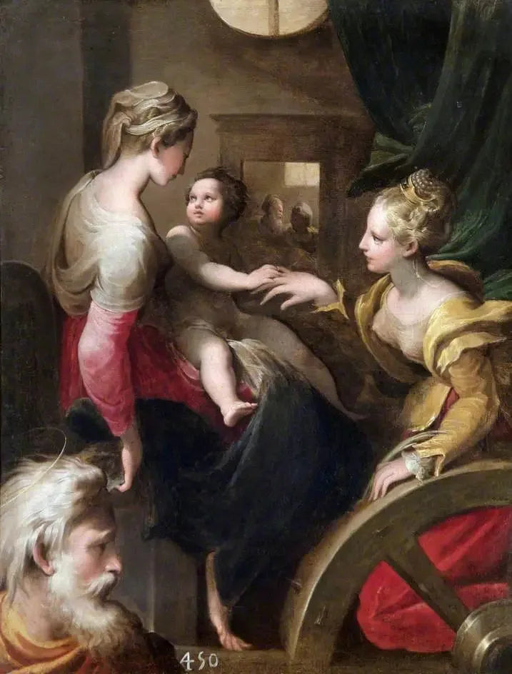 De mystieke bruiloft van Sint-Catharina - Parmigianino