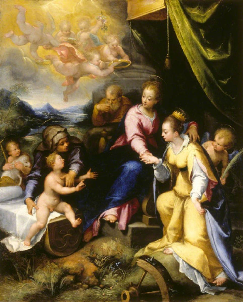 Het Mystieke Huwelijk van Sint Catharina van Siena - Denis Calvaert