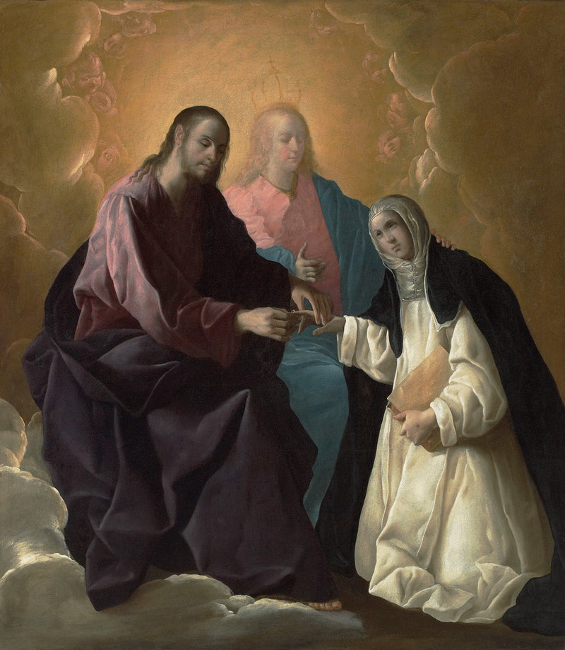 De mystieke bruiloft van Sint-Catharina van Siena - Francisco de Zurbarán