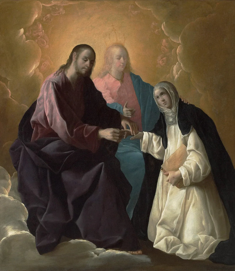 De mystieke bruiloft van Sint-Catharina van Siena - Francisco de Zurbarán
