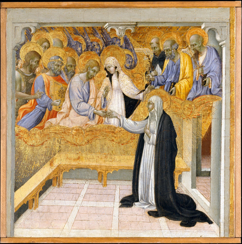 Het Mystieke Huwelijk van Sint Catharina van Siena - Giovanni di Paolo