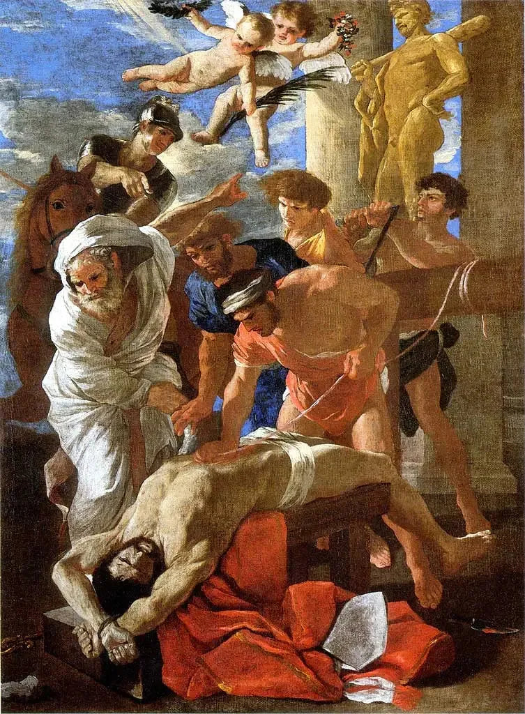 De martelaarschap van Sint-Erasmus - Nicolas Poussin