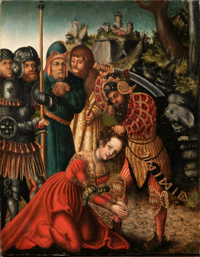 Het martelaarschap van Sint-Barbara - Lucas Cranach de Oudere