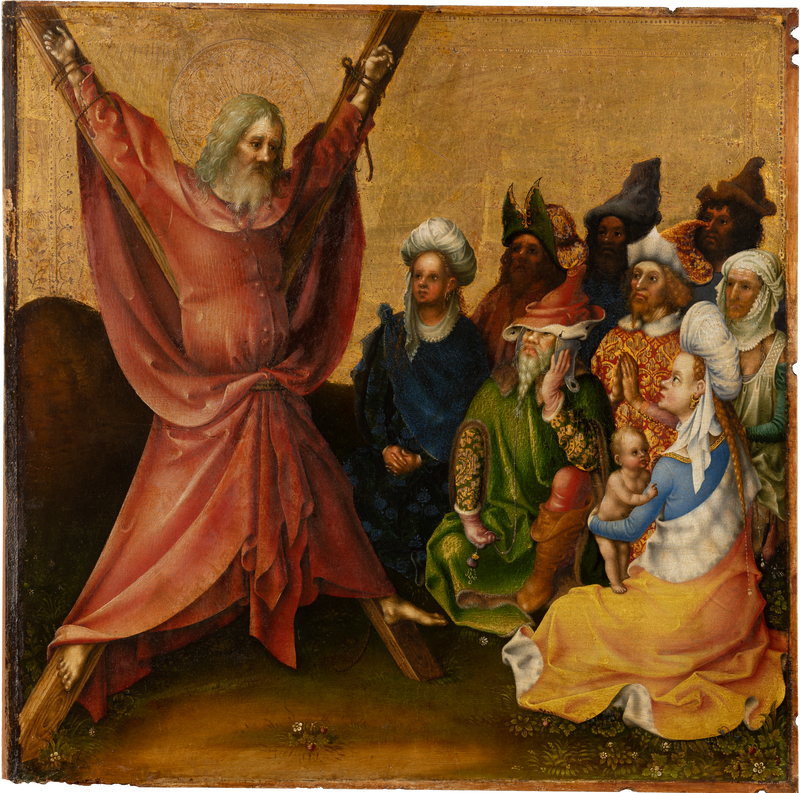 De martelaarschap van de apostelen: het martelaarschap van Sint-Andréus - Stefan Lochner