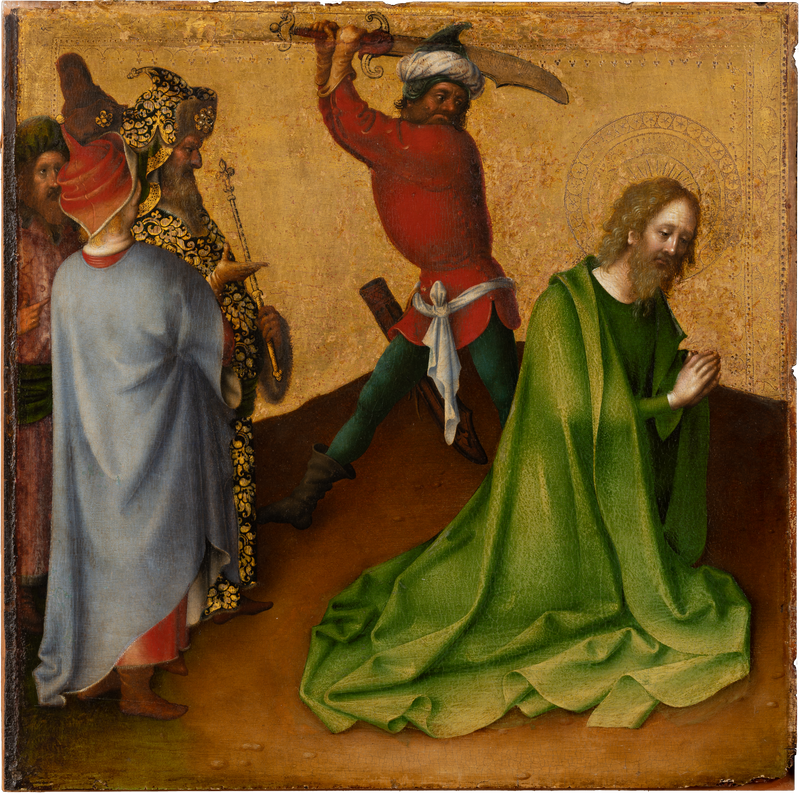 Het martelaarschap van de apostelen: het martelaarschap van Sint Jacobus de Oudere - Stefan Lochner