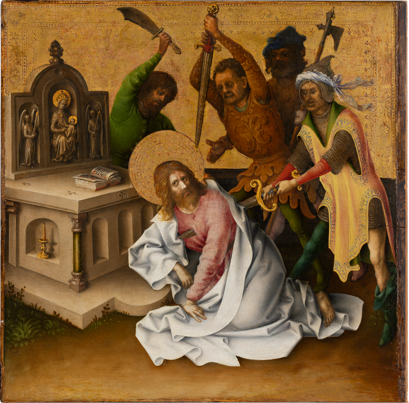 Het martelaarschap van de apostelen: het martelaarschap van Sint Matthijs - Stefan Lochner