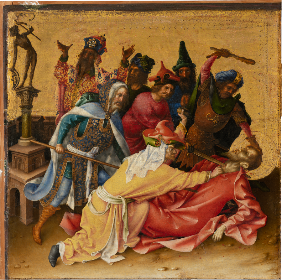 De martelaarschap van de apostelen: het martelaarschap van Sint Thomas - Stefan Lochner