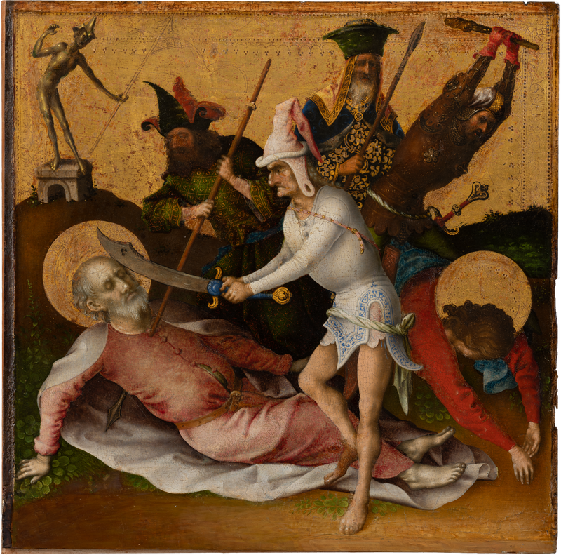 De martelaarschap van de apostelen: het martelaarschap van de heiligen Simon en Judas - Stefan Lochner