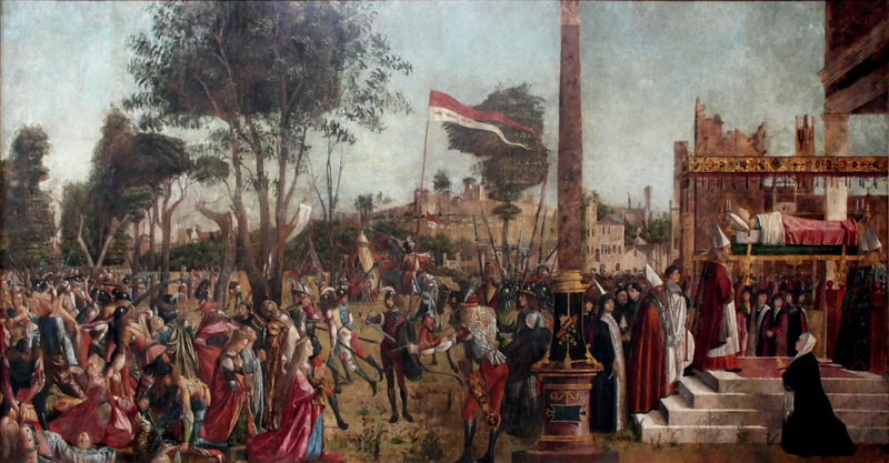 De martelaarsdood van pelgrims en de begrafenis van heilige Ursula - Vittore Carpaccio