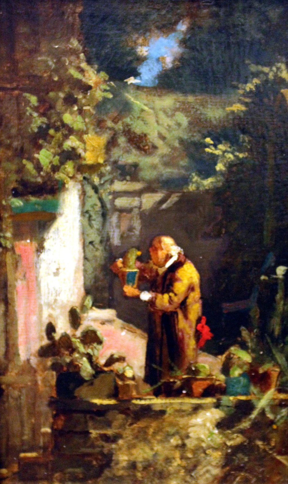 Le ministre soignant ses cactus - Carl Spitzweg image 1 reproduction artisanale de tableau