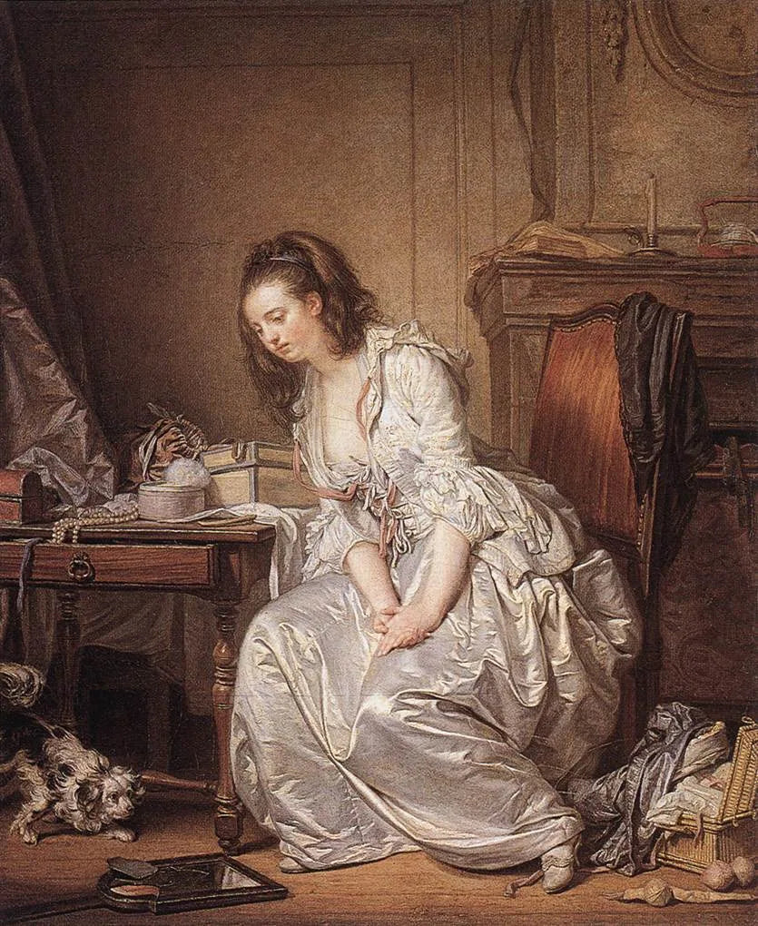 De gebroken spiegel - Jean-Baptiste Greuze