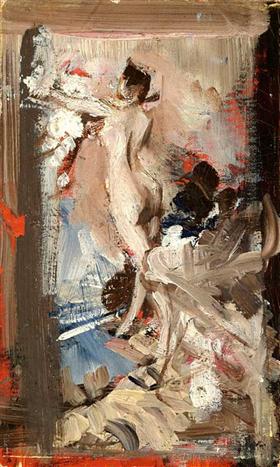 Het model van de kunstenaar, Montecatini - Giovanni Boldini