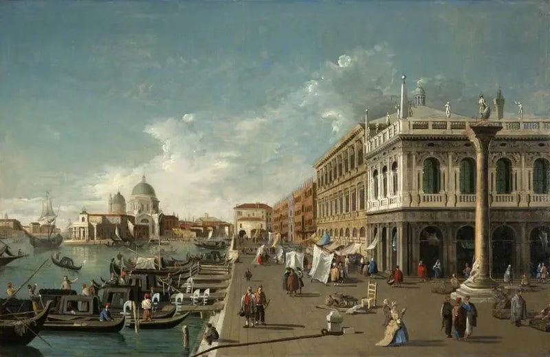 Le Molo, Venetië - Canaletto