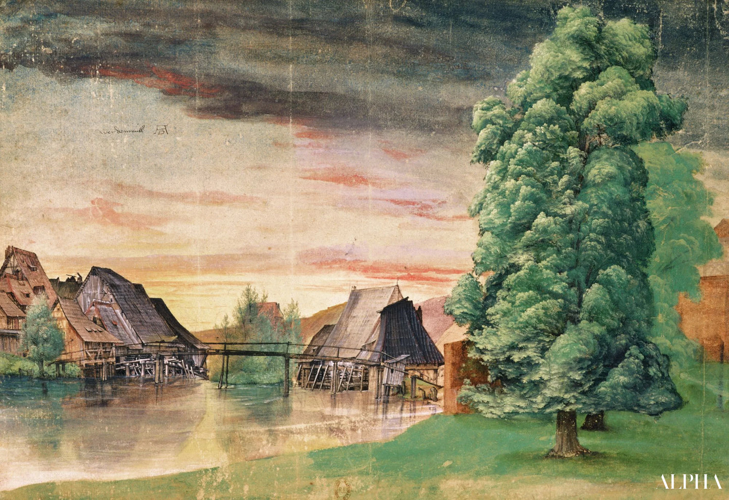 De weidemolen - Albrecht Dürer - Hoogwaardige reproducties van schilderijen en kunstwerken