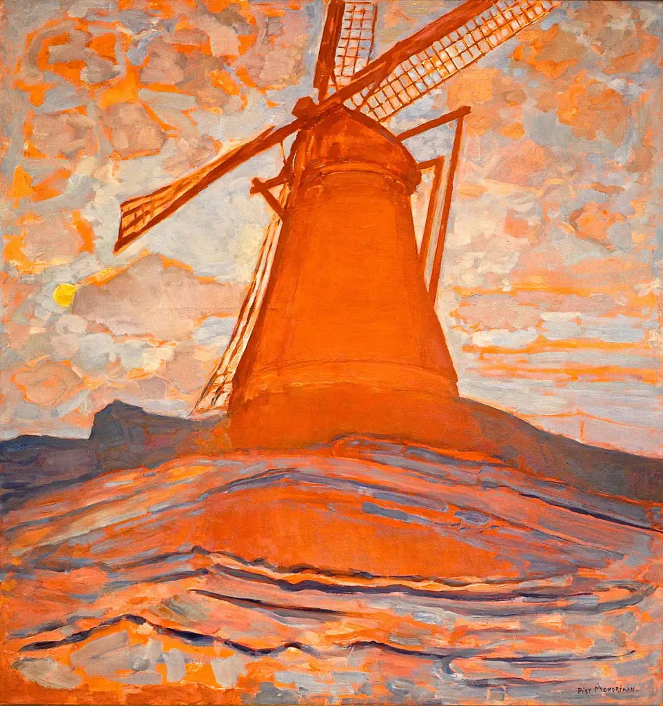 Reproduction du tableau « Le Moulin - Piet Mondrian » par Alpha Reproduction en peinture à l’huile
