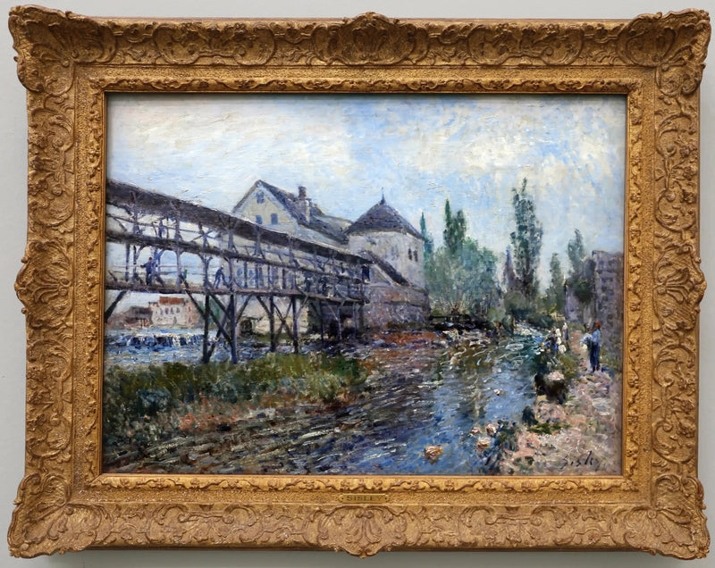 De Provencher Molen in Moret - Alfred Sisley