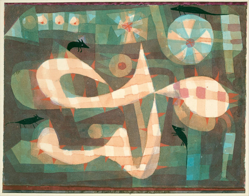 Het prikkeldraad met de muizen - Paul Klee