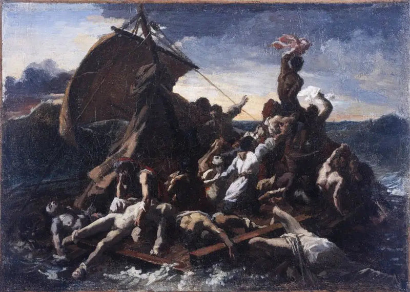 De schipbreuk van het vlot van de Méduse, schets - Théodore Géricault