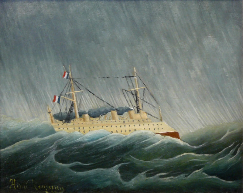 Het schip in de storm - Henri Rousseau