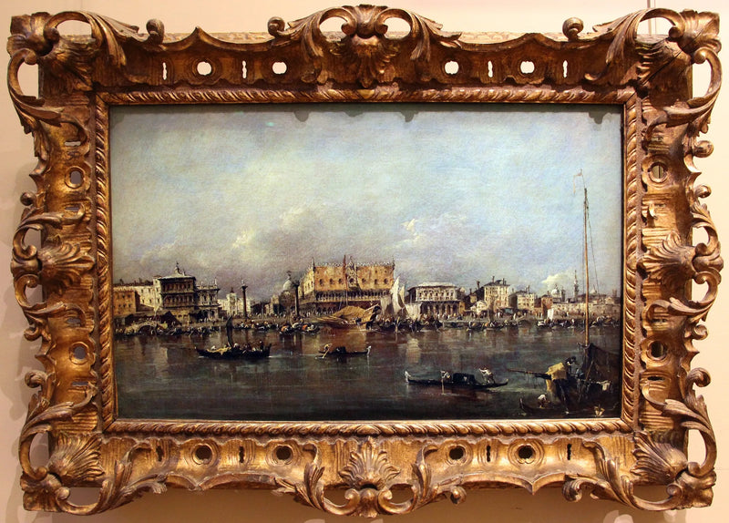 Het Paleis van de Dogen van Venetië gezien vanaf de San Marco-bassin - Francesco Guardi