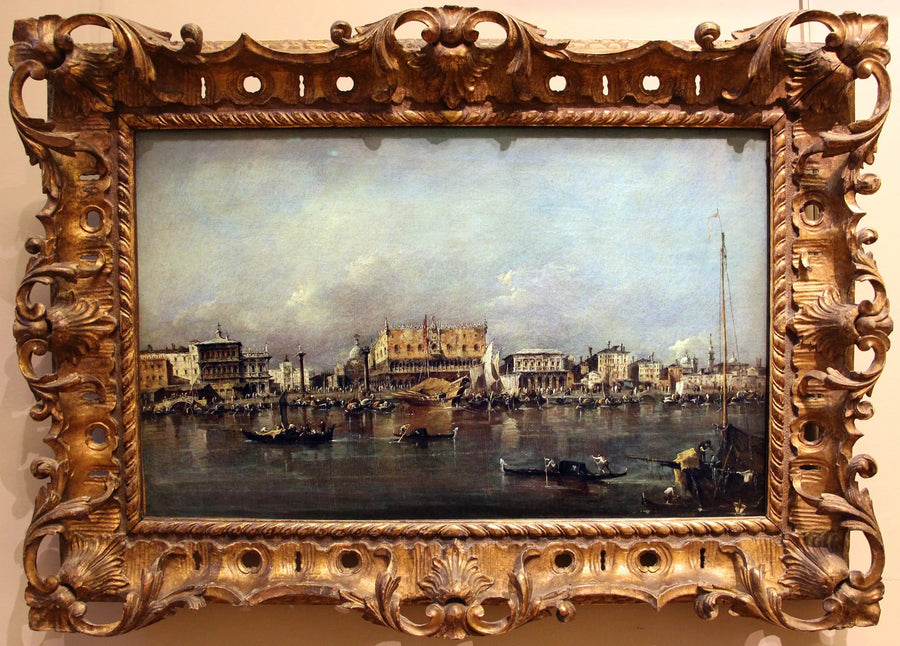 Het Paleis van de Dogen van Venetië gezien vanaf de San Marco-bassin - Francesco Guardi