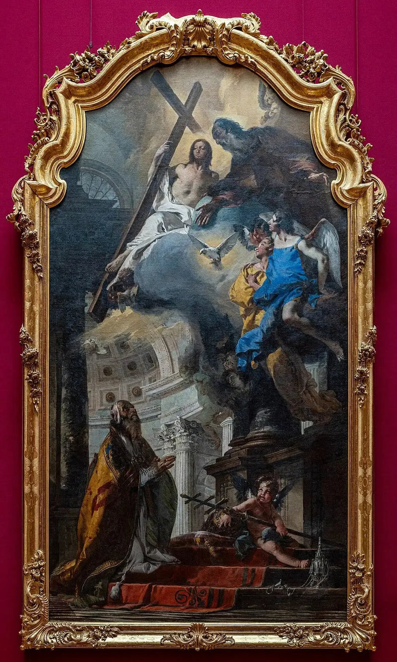 De paus Sint-Clementus aanbiddend de Drie-eenheid - Giovanni Battista Tiepolo