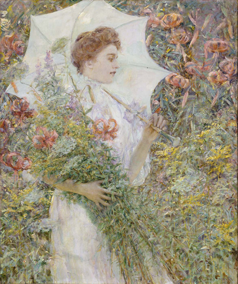 De witte parasol - Robert Lewis Reid