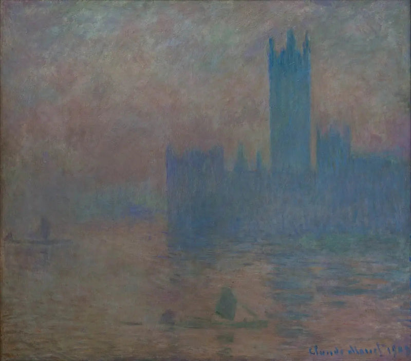 Het Parlement van Londen, mistig effect - Claude Monet
