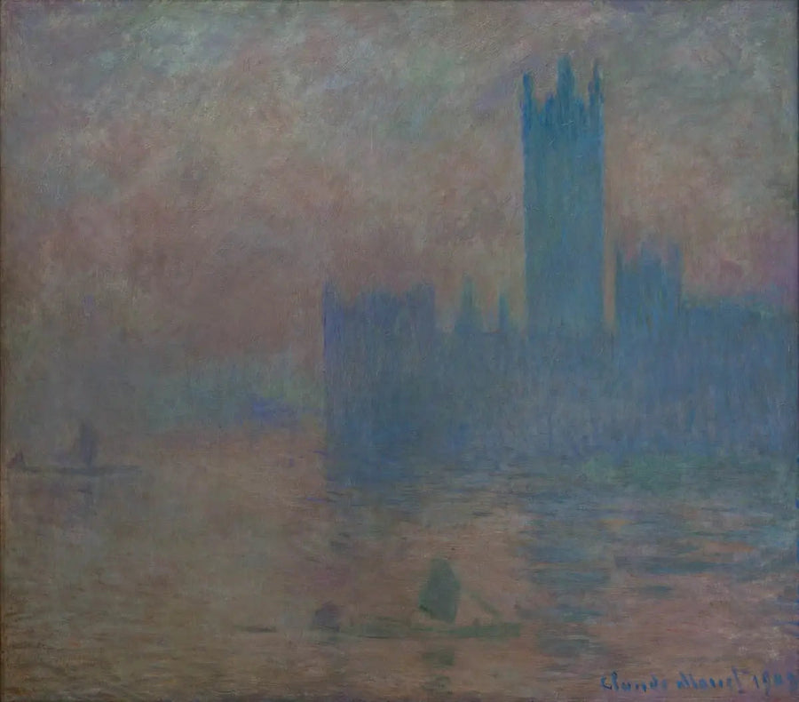 Het Parlement van Londen, mistig effect - Claude Monet