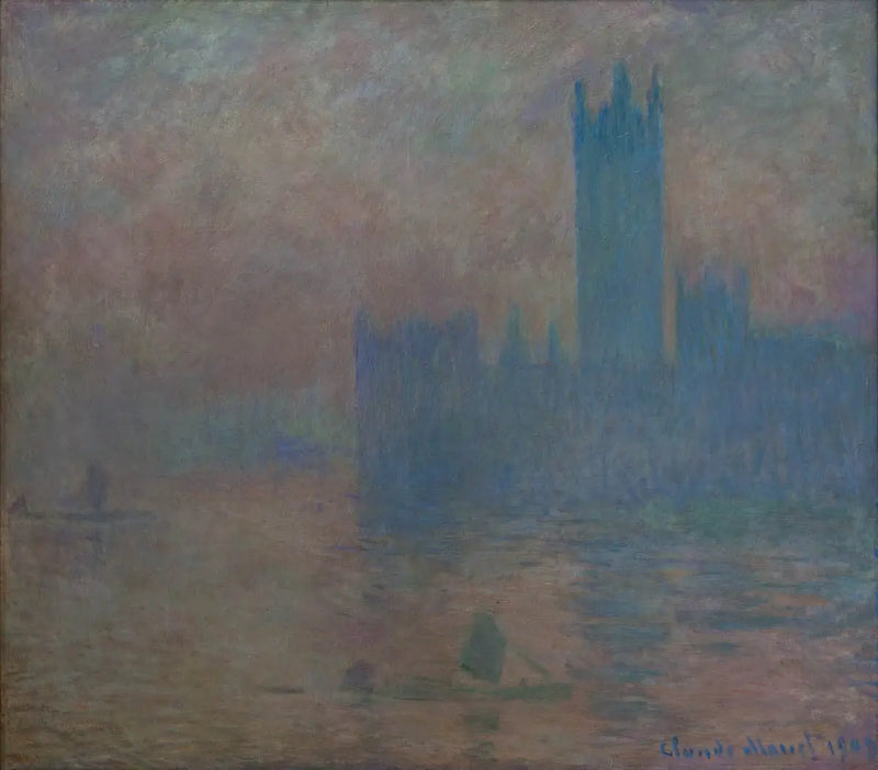 Het Parlement van Londen, mistig effect - Claude Monet