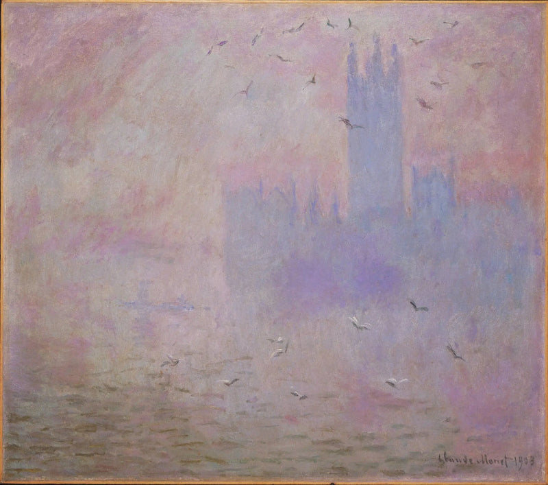 Het Parlement, de meeuwen - Claude Monet