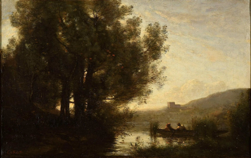 De Oversteek van de Rivier - Jean-Baptiste Camille Corot