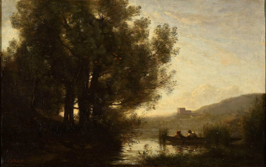 De Oversteek van de Rivier - Jean-Baptiste Camille Corot